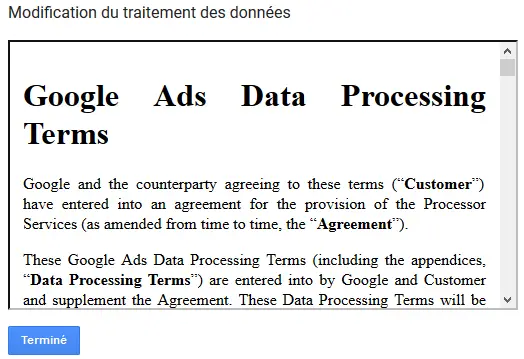 Google ads data processing