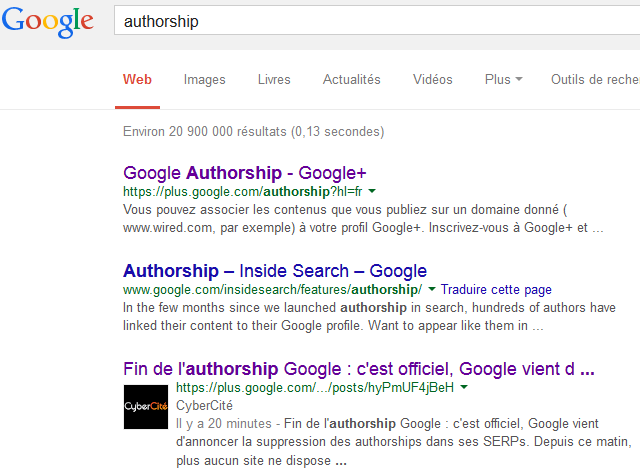 Authorship Google +