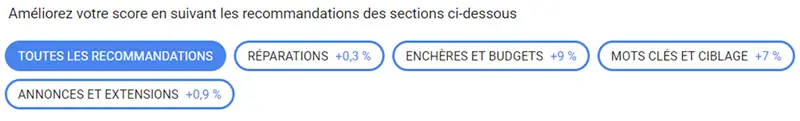 recommandations automatiques Google Ads