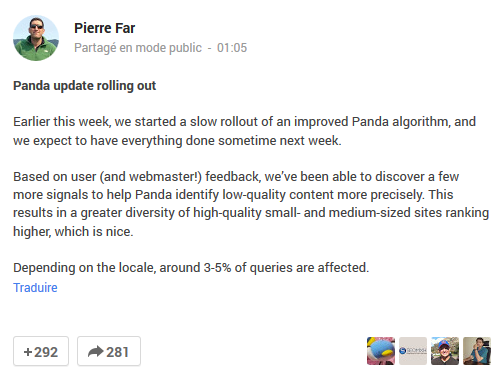 Panda update